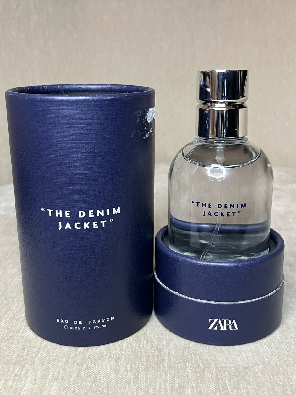 Zara The Denim Jacket Eau de Parfum - Navy Blue & Silver